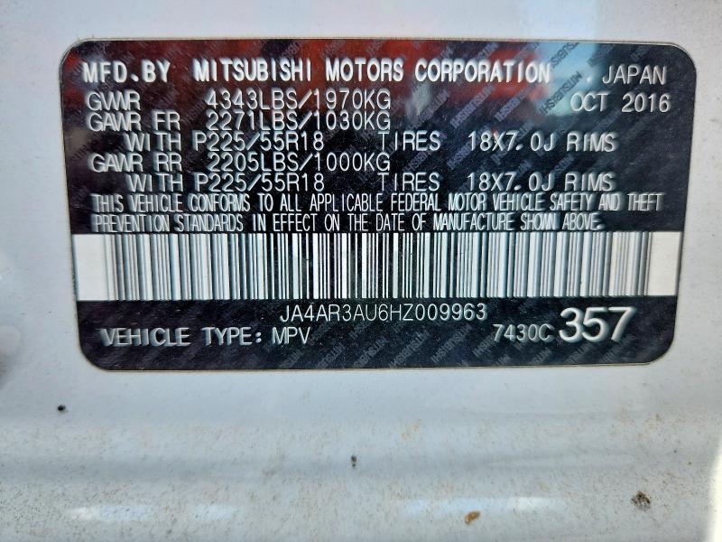 Aukcja sprzedaży 2017 Mitsubishi Outlander Sport, vin: JA4AR3AU6HZ009963, numer aukcji: 67089346