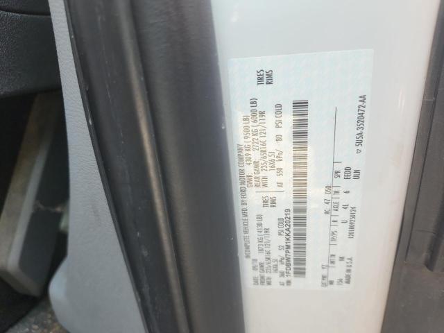 64465146 :رقم المزاد ، 1FDBW7PM1KKA20219 vin ، 2019 Ford Transit مزاد بيع