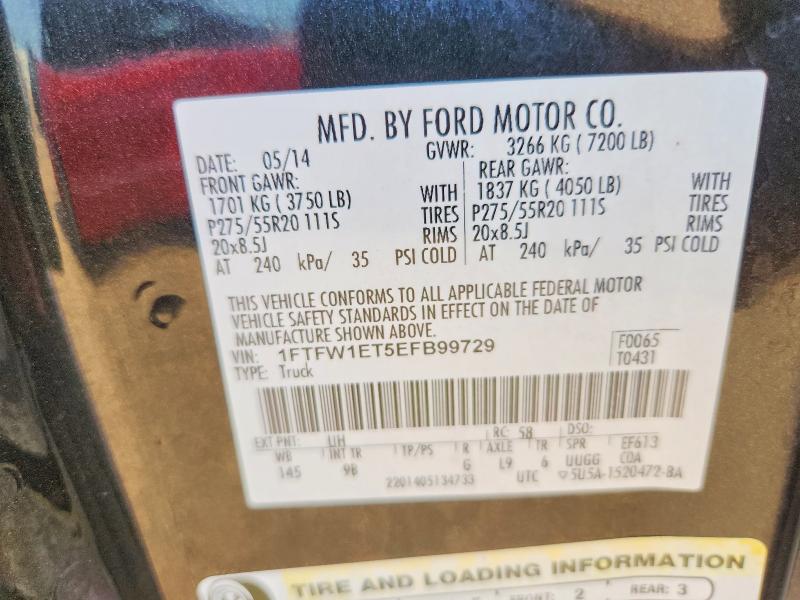 Aukcja sprzedaży 2014 Ford F150, vin: 1FTFW1ET5EFB99729, numer aukcji: 64233036