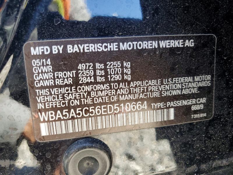 63757136 :رقم المزاد ، WBA5A5C56ED510664 vin ، 2014 Bmw 528 مزاد بيع