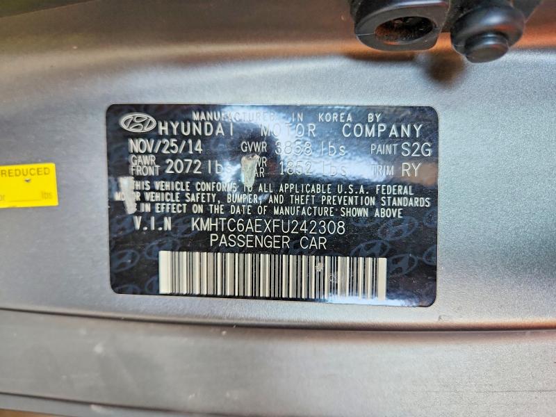 Продажа на аукционе авто 2015 Hyundai Veloster, vin: KMHTC6AEXFU242308, номер лота: 66462046