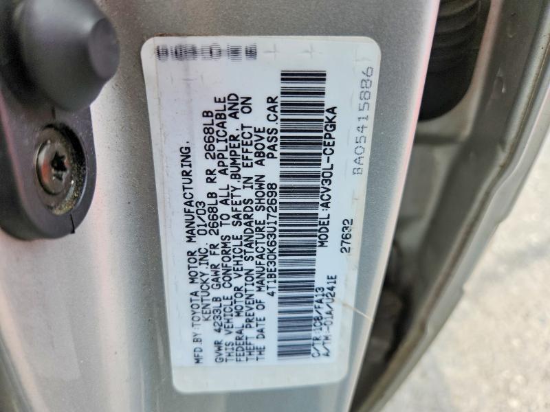 66463466 :رقم المزاد ، 4T1BE30K63U172698 vin ، 2003 Toyota Camry مزاد بيع