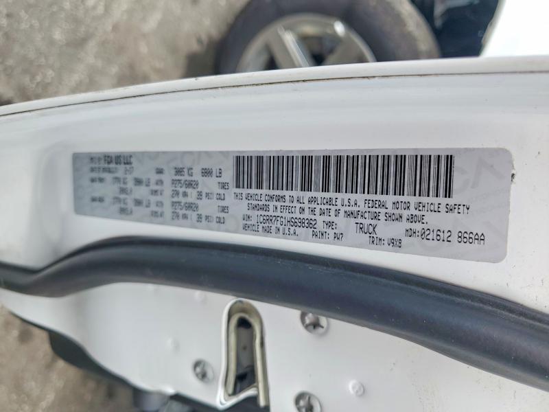 Продаж на аукціоні авто 2017 Ram 1500, vin: 1C6RR7FG1HS698362, номер лоту: 65713906