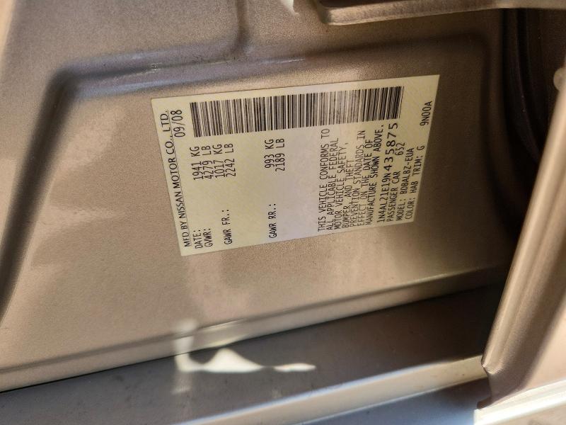 Aukcja sprzedaży 2009 Nissan Altima, vin: 1N4AL21E19N435875, numer aukcji: 64650866