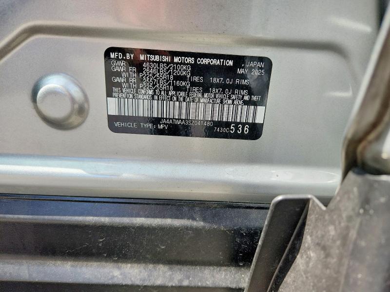 Aukcja sprzedaży 2025 Mitsubishi Eclipse Cross, vin: JA4ATWAA3SZ041480, numer aukcji: 65450196