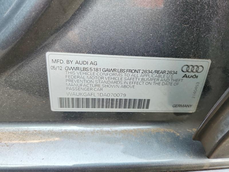2013 Audi S4 მანქანა იყიდება აუქციონზე, vin: WAUKGAFL1DA070079, აუქციონის ნომერი: 62222646