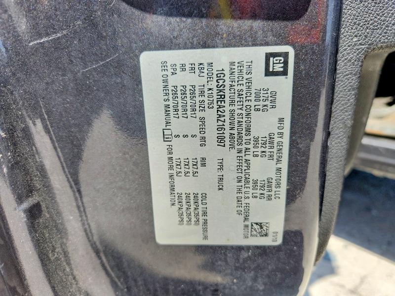 63903266 :رقم المزاد ، 1GCSKREA2AZ161097 vin ، 2010 Chevrolet Silverado مزاد بيع