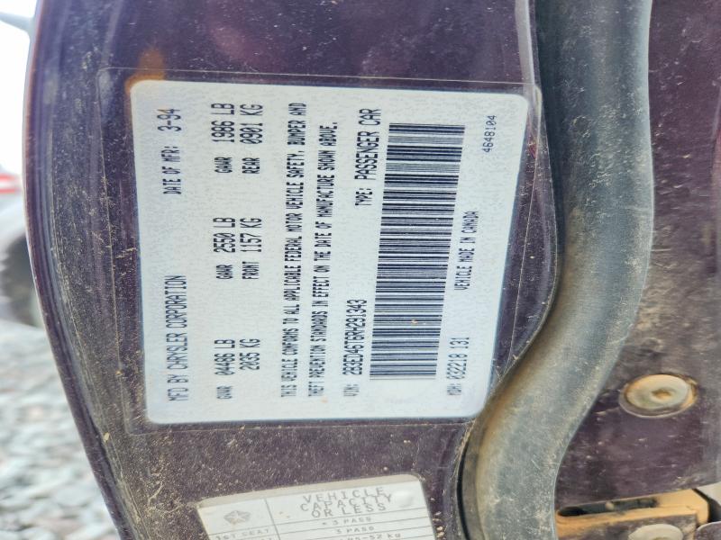 Продажа на аукционе авто 1994 Dodge Intrepid, vin: 2B3ED46T6RH291343, номер лота: 64721656