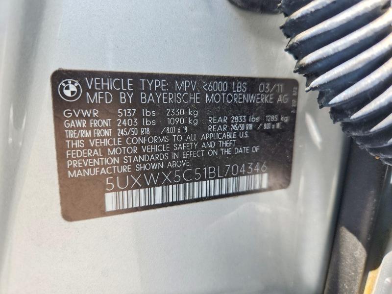Aukcja sprzedaży 2011 Bmw X3, vin: 5UXWX5C51BL704346, numer aukcji: 67102696