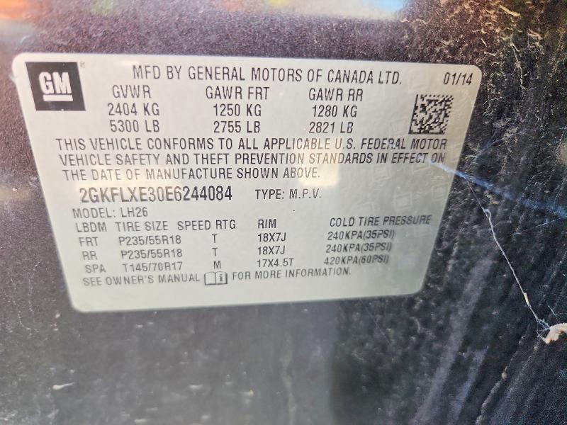 Aukcja sprzedaży 2014 Gmc Terrain, vin: 2GKFLXE30E6244084, numer aukcji: 63740726