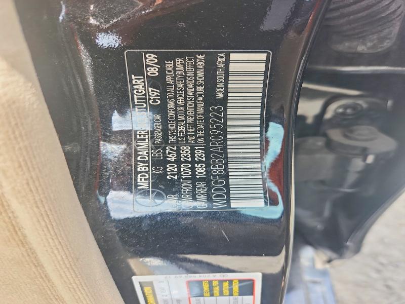 Aukcja sprzedaży 2010 Mercedes-benz C, vin: WDDGF8BB2AR095223, numer aukcji: 66963366
