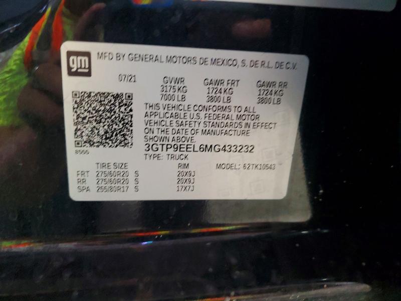 Продаж на аукціоні авто 2021 Gmc Sierra, vin: 3GTP9EEL6MG433232, номер лоту: 65794586