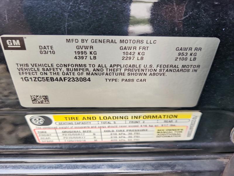 65930896 :رقم المزاد ، 1G1ZC5EB4AF233084 vin ، 2010 Chevrolet Malibu مزاد بيع