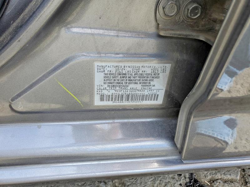 2025 Nissan Sentra მანქანა იყიდება აუქციონზე, vin: 3N1AB8CV3SY242247, აუქციონის ნომერი: 65044856