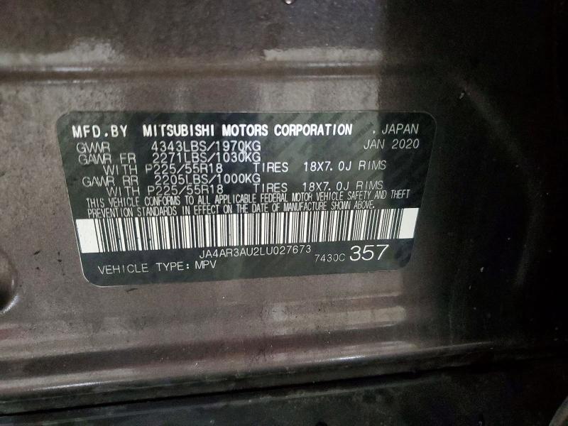 Продаж на аукціоні авто 2020 Mitsubishi Outlander Sport, vin: JA4AR3AU2LU027673, номер лоту: 65809586