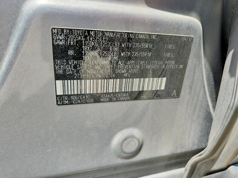 Aukcja sprzedaży 2017 Toyota Rav4, vin: 2T3YFREV7HW370704, numer aukcji: 66606466