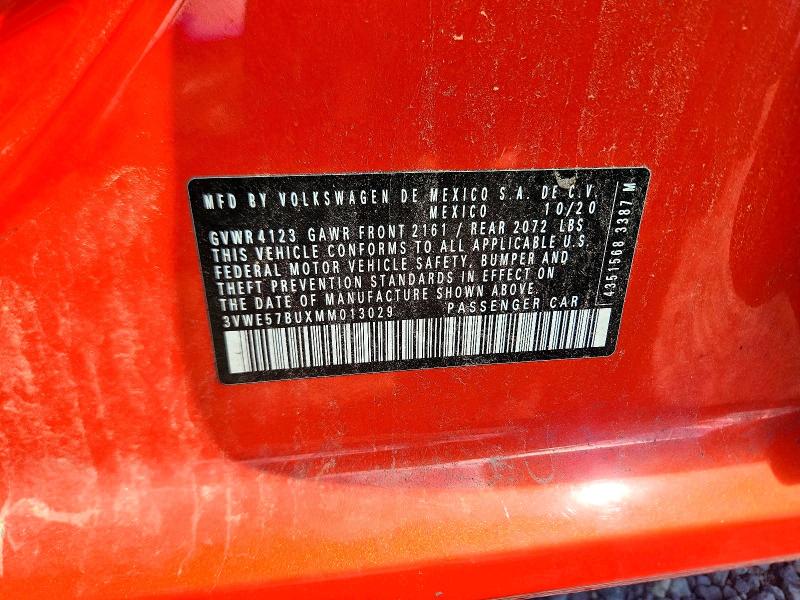 Продажа на аукционе авто 2021 Volkswagen Jetta, vin: 3VWE57BUXMM013029, номер лота: 64485676
