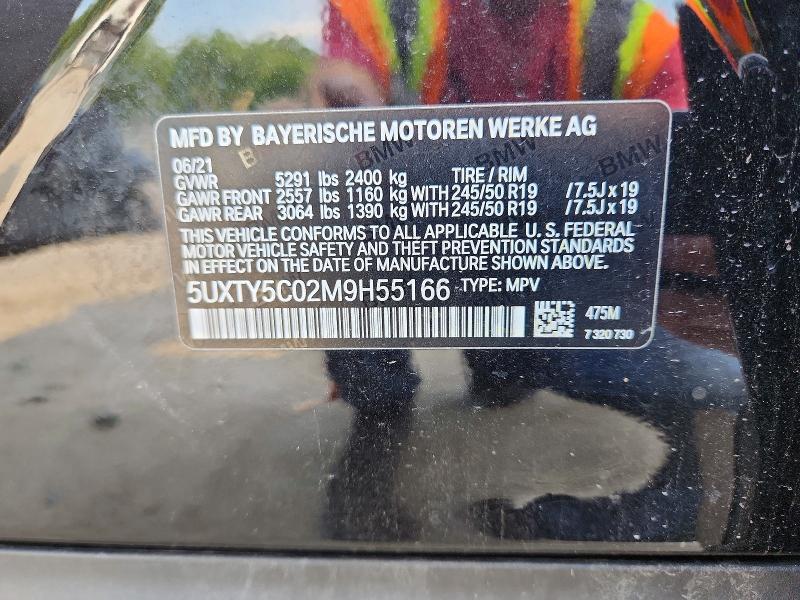 64372336 :رقم المزاد ، 5UXTY5C02M9H55166 vin ، 2021 Bmw X3 مزاد بيع