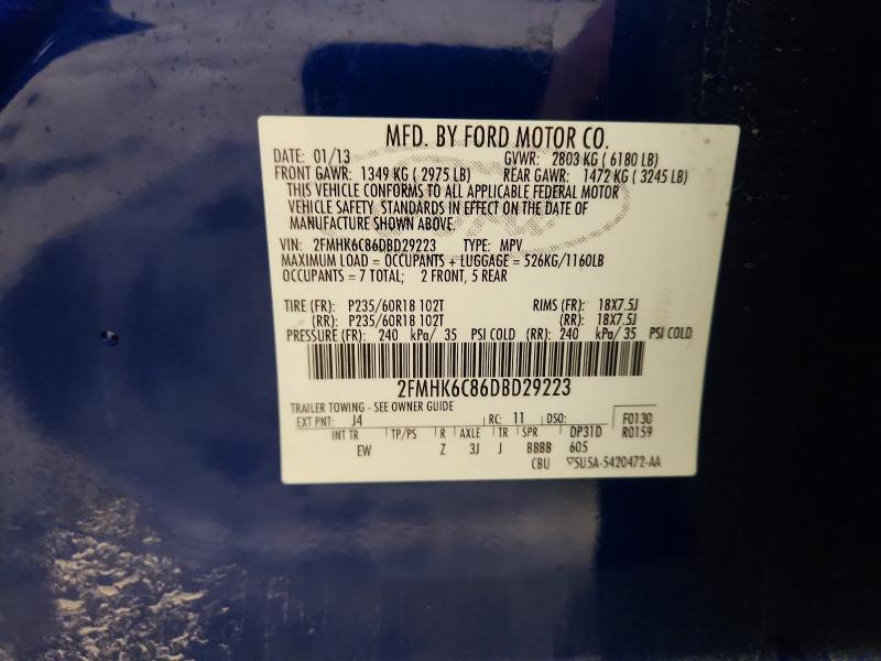 Продажа на аукционе авто 2013 Ford Flex, vin: 2FMHK6C86DBD29223, номер лота: 63382836