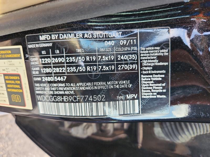 Продажа на аукционе авто 2012 Mercedes-benz Glk, vin: WDCGG8HB9CF774502, номер лота: 67262146