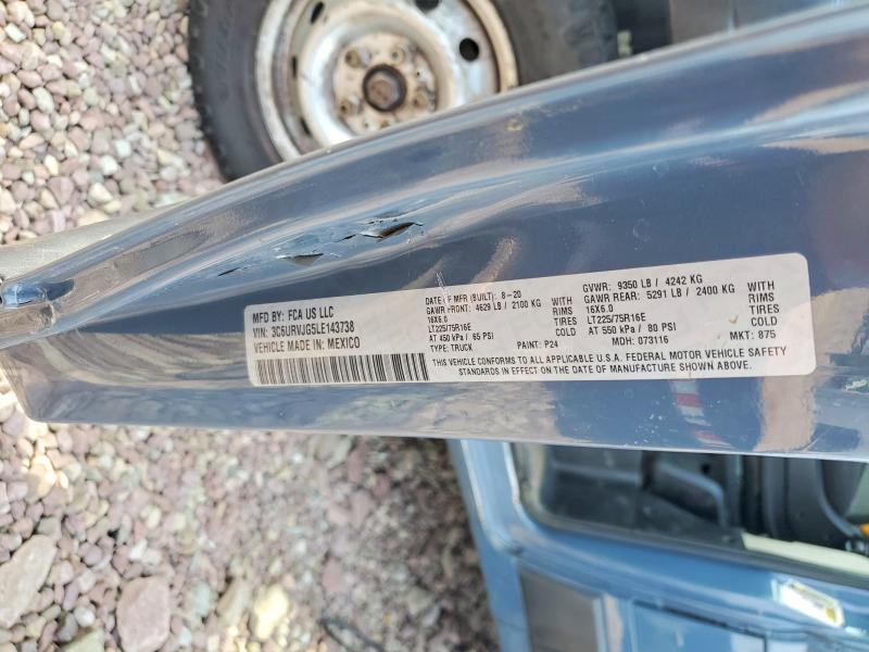 Продажа на аукционе авто 2020 Ram Promaster 3500, vin: 3C6URVJG5LE143738, номер лота: 63888726