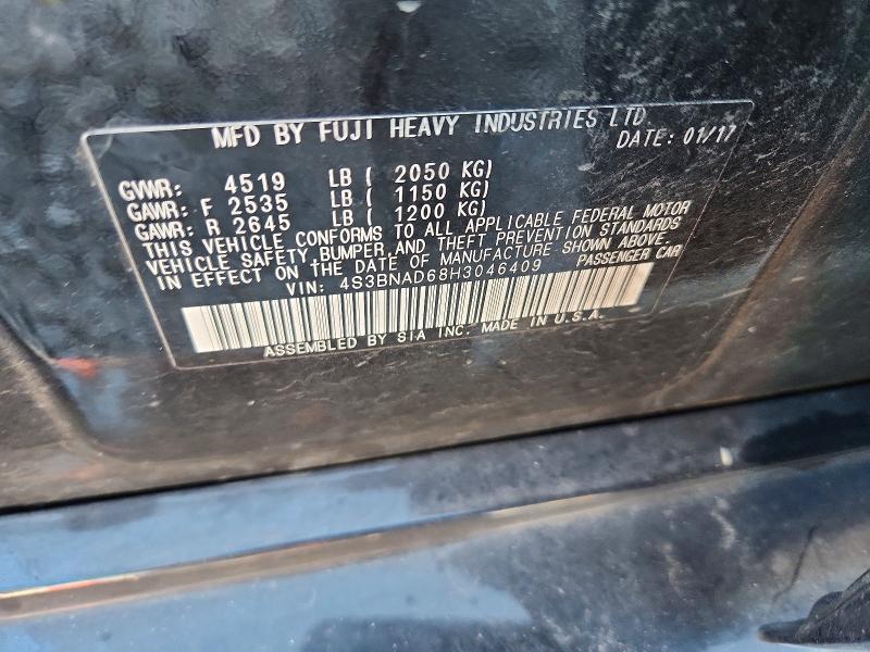 Продажа на аукционе авто 2017 Subaru Legacy, vin: 4S3BNAD68H3046409, номер лота: 63844426
