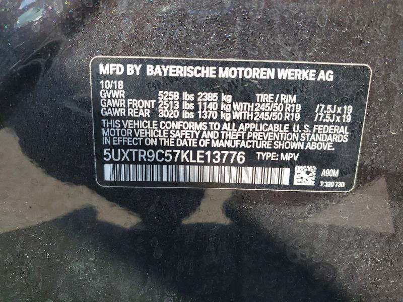 Продаж на аукціоні авто 2019 Bmw X3, vin: 5UXTR9C57KLE13776, номер лоту: 66636086