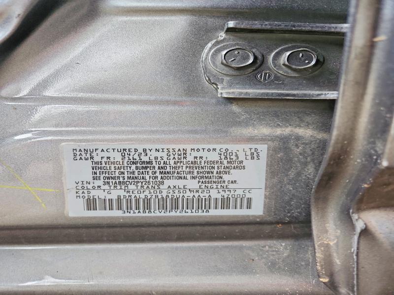 63587446 :رقم المزاد ، 3N1AB8CV2PY261038 vin ، 2023 Nissan Sentra مزاد بيع