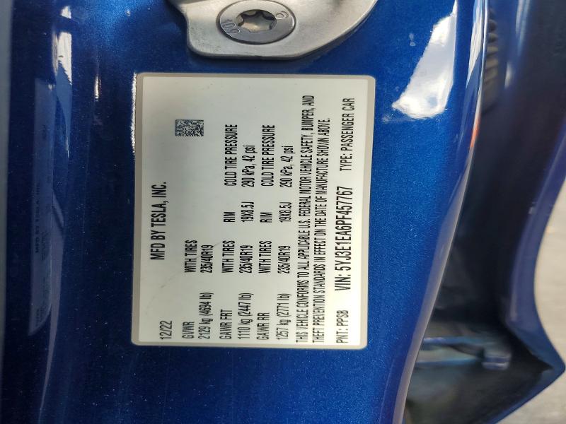 Продаж на аукціоні авто 2023 Tesla Model 3, vin: 5YJ3E1EA6PF457767, номер лоту: 67171006