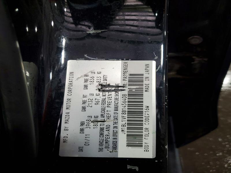 64761356 :رقم المزاد ، JM1BL1VF8B1456408 vin ، 2011 Mazda 3 مزاد بيع