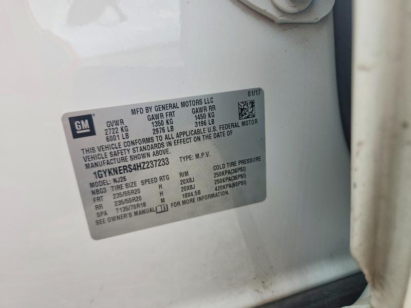 Aukcja sprzedaży 2017 Cadillac Xt5, vin: 1GYKNERS4HZ237233, numer aukcji: 63589866
