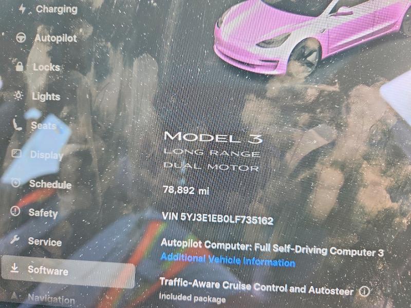 Aukcja sprzedaży 2020 Tesla Model 3, vin: 5YJ3E1EB0LF735162, numer aukcji: 63954956