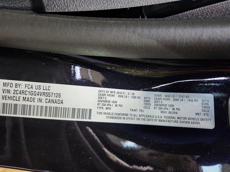65257296 :رقم المزاد ، 2C4RC1GG4VR557126 vin ، 2027 Chrysler Pacifica مزاد بيع