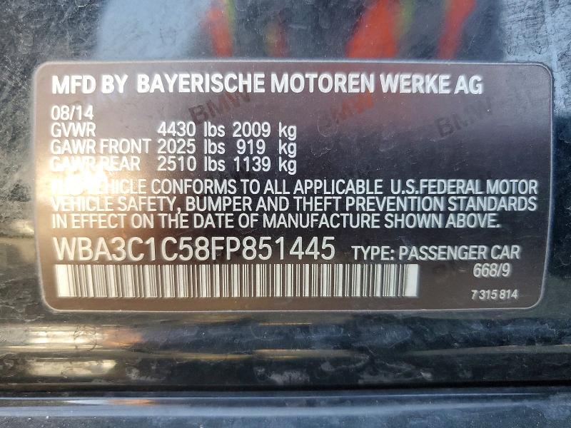 Aukcja sprzedaży 2015 Bmw 328, vin: WBA3C1C58FP851445, numer aukcji: 66840536