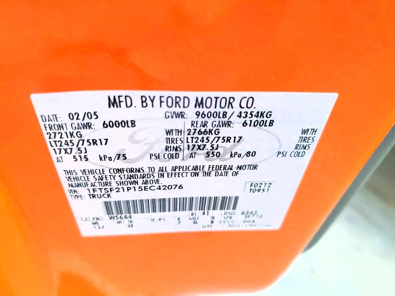 Продажа на аукционе авто 2005 Ford F250, vin: 1FTSF21P15EC42076, номер лота: 67305336