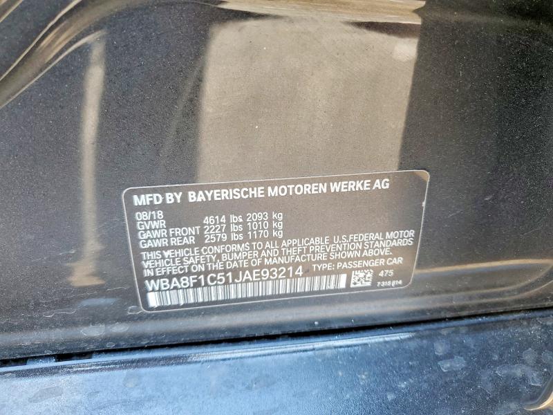 Продаж на аукціоні авто 2018 Bmw 328, vin: WBA8F1C51JAE93214, номер лоту: 63423596