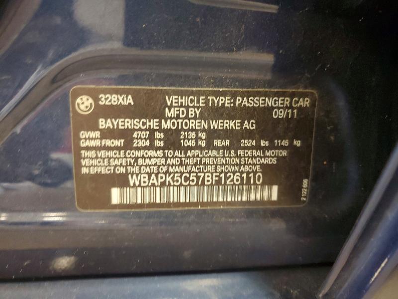 Aukcja sprzedaży 2011 Bmw 328, vin: WBAPK5C57BF126110, numer aukcji: 66797556