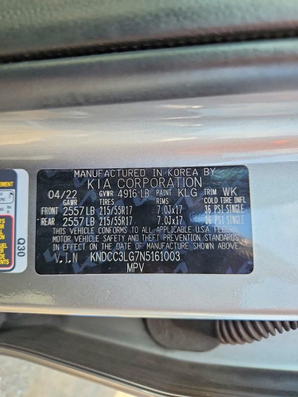63882396 :رقم المزاد ، KNDCC3LG7N5161003 vin ، 2022 Kia Niro Ev مزاد بيع