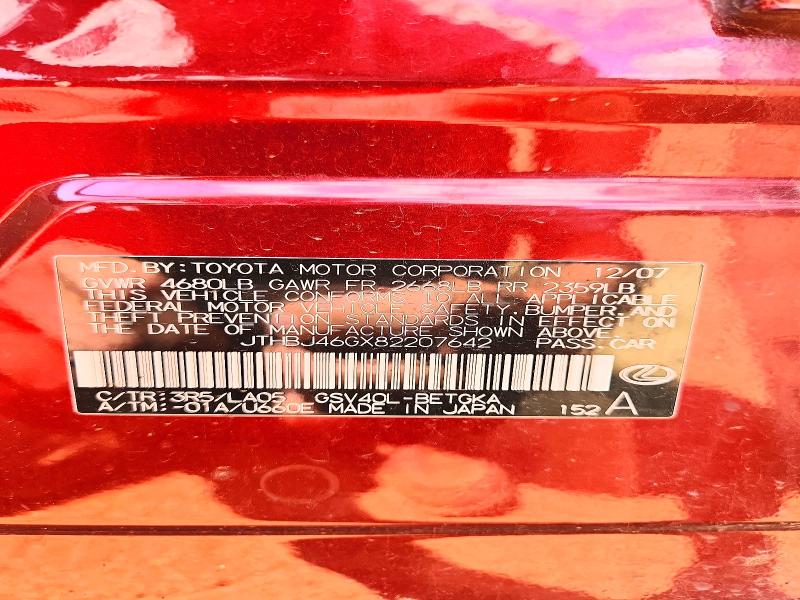63520846 :رقم المزاد ، JTHBJ46GX82207642 vin ، 2008 Lexus Es مزاد بيع