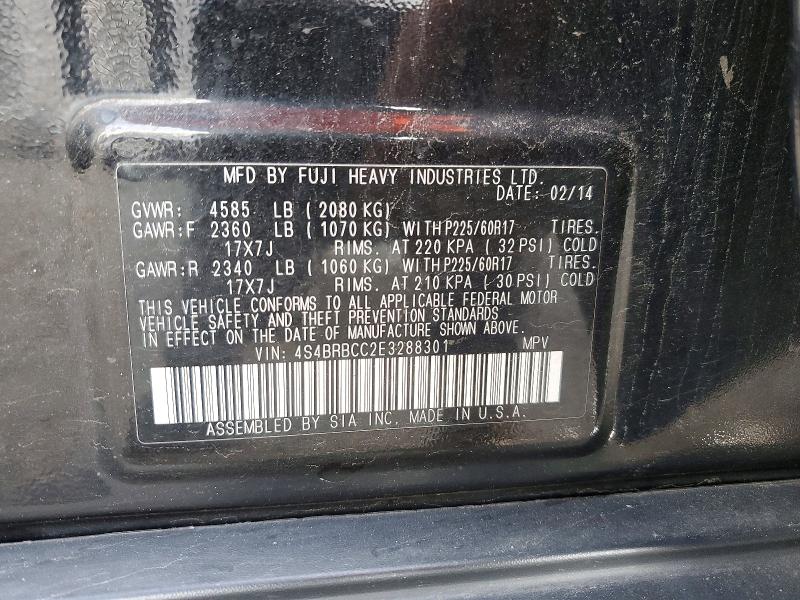 Aukcja sprzedaży 2014 Subaru Outback, vin: 4S4BRBCC2E3288301, numer aukcji: 66595366