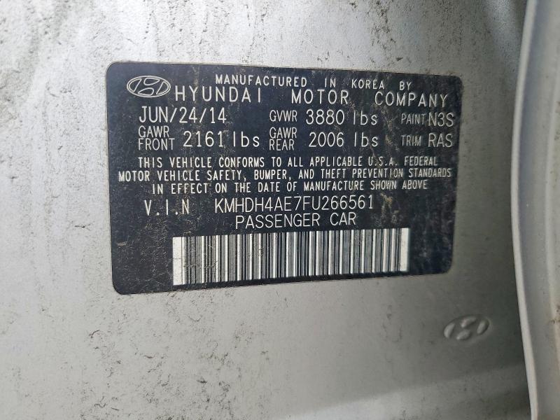 64147376 :رقم المزاد ، KMHDH4AE7FU266561 vin ، 2015 Hyundai Elantra مزاد بيع
