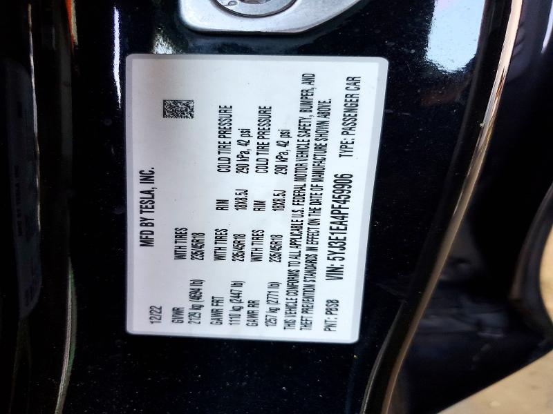 Продаж на аукціоні авто 2023 Tesla Model 3, vin: 5YJ3E1EA4PF459906, номер лоту: 64323766