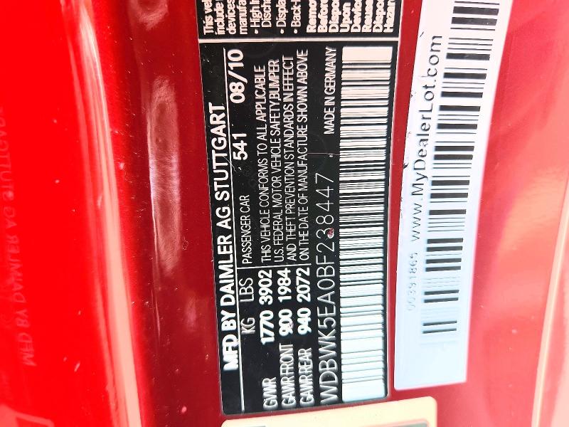 Продаж на аукціоні авто 2011 Mercedes-benz Slk, vin: WDBWK5EA0BF238447, номер лоту: 64984076