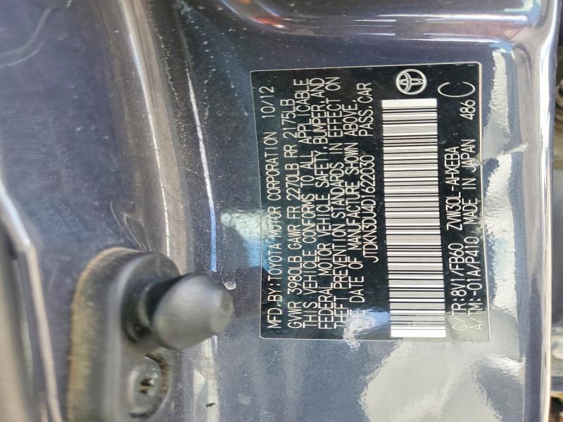 Aukcja sprzedaży 2013 Toyota Prius, vin: JTDKN3DU4D1622030, numer aukcji: 64493446