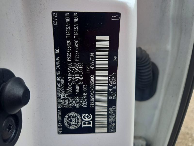 Aukcja sprzedaży 2022 Lexus Rx, vin: 2T2JGMDA6NC085803, numer aukcji: 63732016