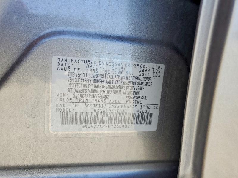 Продажа на аукционе авто 2017 Nissan Sentra, vin: 3N1AB7AP4HY280402, номер лота: 63932656