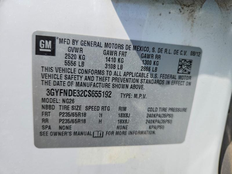 Продаж на аукціоні авто 2012 Cadillac Srx, vin: 3GYFNDE32CS655192, номер лоту: 59833806