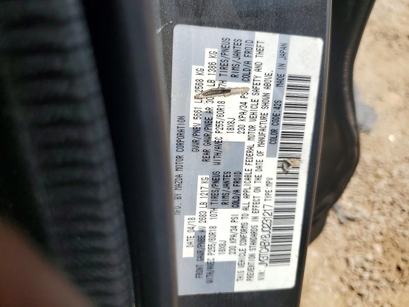 Aukcja sprzedaży 2018 Mazda Cx-9, vin: JM3TCABY8J0231217, numer aukcji: 65880096