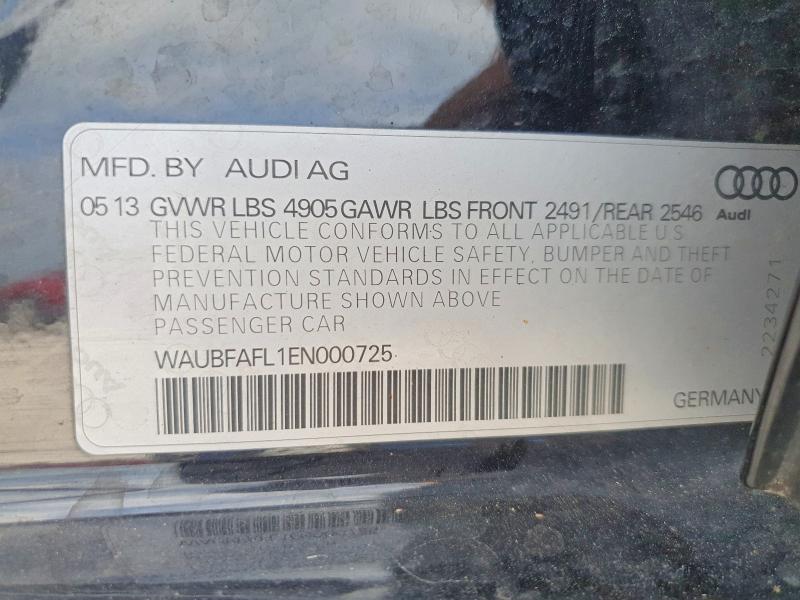 Aukcja sprzedaży 2014 Audi A4, vin: WAUBFAFL1EN000725, numer aukcji: 66367796