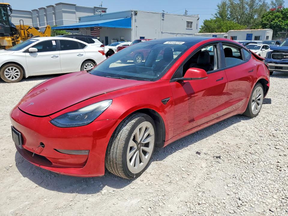 Auction sale of the 2022 Tesla Model 3, vin: 5YJ3E1EA0NF187299, lot number: 65448236